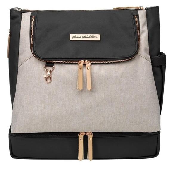 Fashionable Diaper Bag, Petunia Pickle Bottom, Pivot Pack, in Black/Sand NWOT - Picture 1 of 11